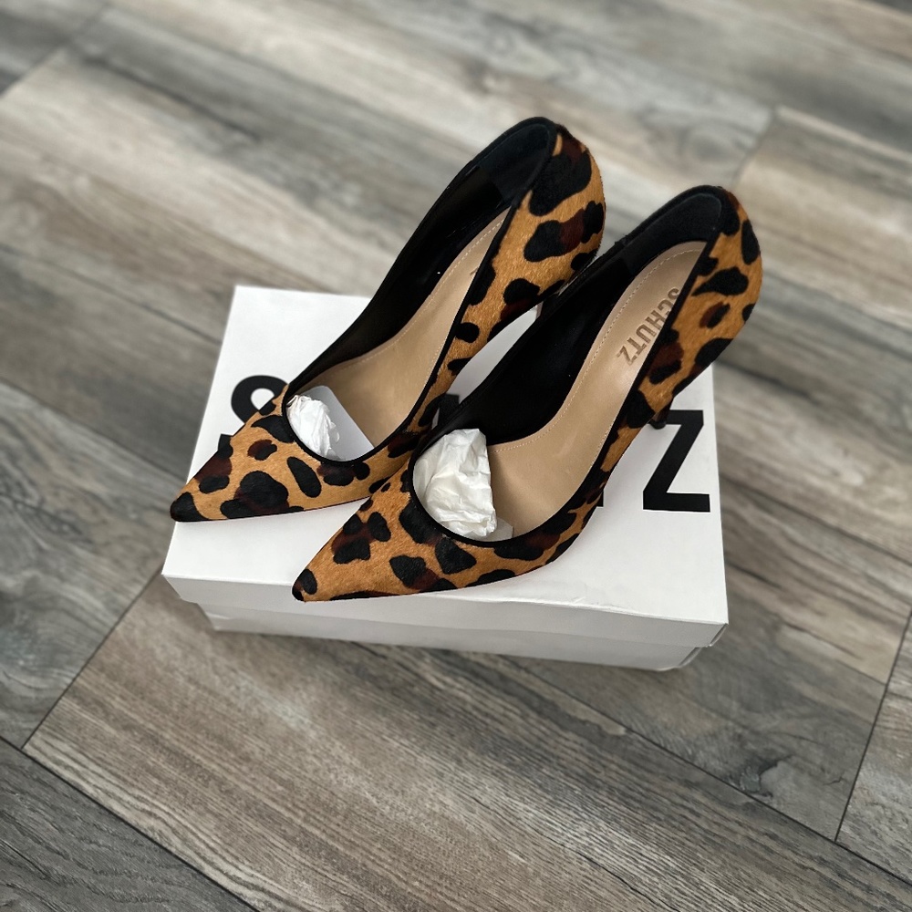 SCHUTZ Women's Caiolea Leopard-Print Pumps
